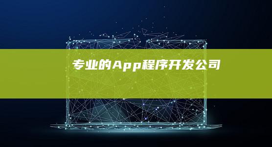 专业的App程序开发公司